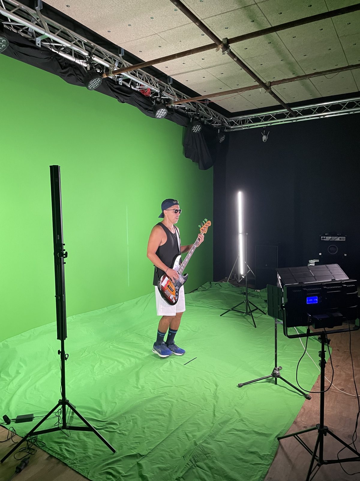 Tournage sur fond vert